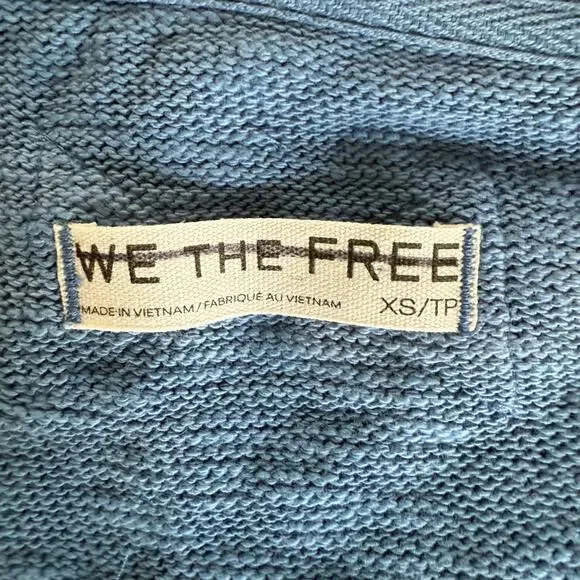 Free People tee crop top tie dye casual shirt pullover boho oversized XS - Picture 5 of 6